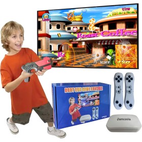 Damcoola Game Console with Over 900 Games, Portable Retro Video Game Console for Kids and Adults, AR Gun Game, TV Plug& Play,