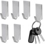 Laluky Pack de 6 ganchos adhesivos, ganchos adhesivos de acero inoxidable, ganchos autoadhesivos de pared, ganchos para