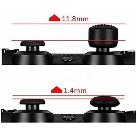 Pack de 8 pcs Analog Controller Gamepad Raised Antislip pulgar stick Grips Thumbsticks Joystick Cap Funda para PS4, PS3,