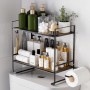 Fnfhsa Estante De Almacenamiento Multifuncional sobre El Inodoro, Estante De Almacenamiento para BañO De 2 Pisos, Estante De