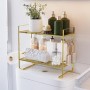 Fnfhsa Estante De Almacenamiento Multifuncional sobre El Inodoro, Estante De Almacenamiento para BañO De 2 Pisos, Estante De
