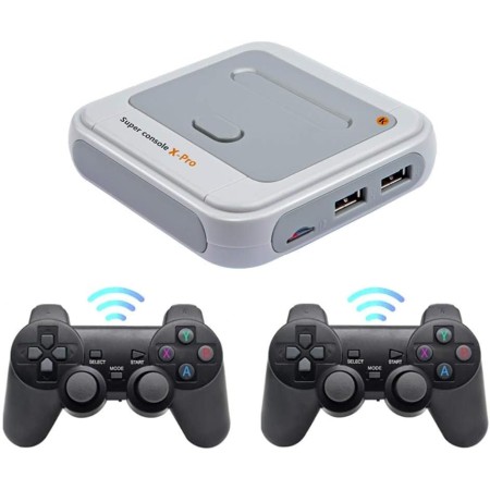Super Console X Pro Retro Arcade Game Console, Mini WiFi 4K HDMI, TV Video Game with 30,000+ Games, Retro Game Console with 2
