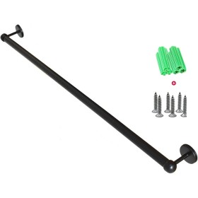 YYLIVING Toallero de Pared Grande, Ideal para baño y Cocina, 100-150 cm (Opcional), Color Negro (tamaño: 80 cm)