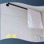 YYLIVING Toallero de Pared Grande, Ideal para baño y Cocina, 100-150 cm (Opcional), Color Negro (tamaño: 80 cm)