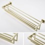 Estantes de toallas de baño multicapa montados en la pared, toalleros para baño con barras de toalla dobles, toallero de acero