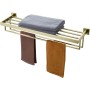 Estantes de toallas de baño multicapa montados en la pared, toalleros para baño con barras de toalla dobles, toallero de acero