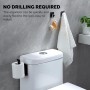 Portarrollos Baño para Papel Higiénico, Portarrollo para Papel Higiénico Autoadhesivo Porta Rollo sin Taladro con 2 Ganchos,