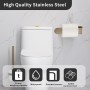 yongyongbuy Toallero sin taladrar – Barra autoadhesiva de acero inoxidable para baño y cocina, diseño moderno (20 cm)