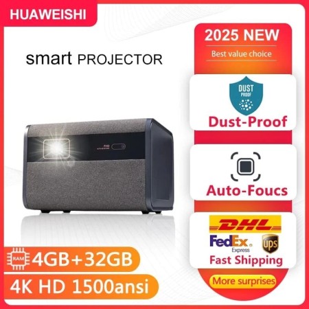2025 NUEVO proyector Huaweishi J10 1920 * 1080 Autofocus 4k HD video t