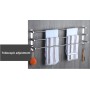Toallero de acero inoxidable, soporte de almacenamiento doble montado en la pared para baño, cocina y hotel, toallero