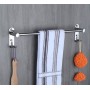 Toallero de acero inoxidable, soporte de almacenamiento doble montado en la pared para baño, cocina y hotel, toallero