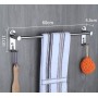 Toallero de acero inoxidable, soporte de almacenamiento doble montado en la pared para baño, cocina y hotel, toallero
