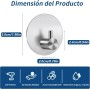 Feligio Ganchos Adhesivos para Pared Plata, Colgadores Adhesivos Resistentes y Anticorrosión, Colgador Toalla y Perchas