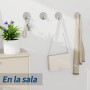 Feligio Ganchos Adhesivos para Pared Plata, Colgadores Adhesivos Resistentes y Anticorrosión, Colgador Toalla y Perchas
