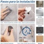 Feligio Ganchos Adhesivos para Pared Plata, Colgadores Adhesivos Resistentes y Anticorrosión, Colgador Toalla y Perchas