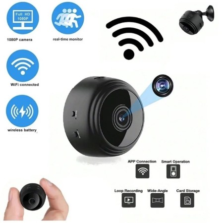 Minicámara A9 1080P HD WiFi inalámbrica, Monitor remoto de seguridad, 