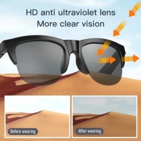 Gafas de sol inteligentes, gafas con llamada Bluetooth, auriculares pa