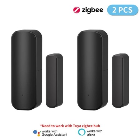 Tuya WiFi o Zigbee Sensor de puerta y ventana batería sistema de alarm