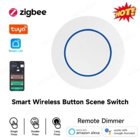 Tuya Zigbee botón inteligente interruptor de escena inalámbrico automa