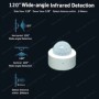 Sensor de movimiento PIR Zigbee, Detector infrarrojo inalámbrico de mo