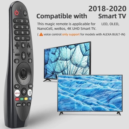Reemplazo remoto Voice Magic para Smart TV 2018-2020 Reemplazo remoto 