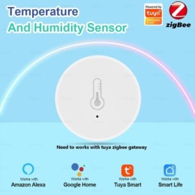 Sensor de temperatura y humedad Tuya ZigBee, Detector de humedad inter