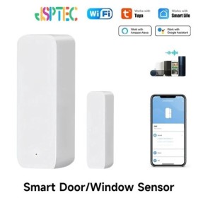 Tuya-Sensor de puerta WiFi, Sensor de ventana, Detector de puerta inal