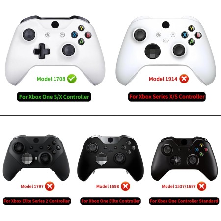 eXtremeRate Carcasa para Xbox One X S Funda Delantera con Agarre Izquierdo Derecho Protectora de la Placa Cubierta
