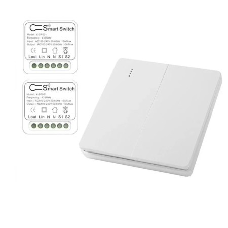 Interruptor de luz de Panel de pared inalámbrico RF433mhz 220V para ho