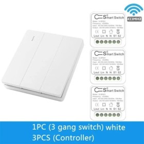 Interruptor de luz de Panel de pared inalámbrico RF433mhz 220V para ho