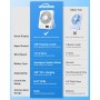 WHATOOK Mini USB Silent Table Fan: 100 Speeds and 2000mAh Battery, Portable Small Folding Desk Fan with LED Display for Office,