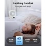 WHATOOK Mini USB Silent Table Fan: 100 Speeds and 2000mAh Battery, Portable Small Folding Desk Fan with LED Display for Office,