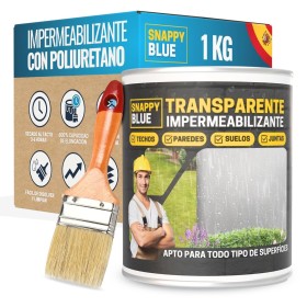[1kg + Brocha] Impermeabilizante Transparente con Poliuretano, Sellador Impermeable Fugas Agua, Revestimiento Impermeable