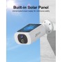ANRAN 2K Cámara Vigilancia Exterior con Batería Recargabl, Cámara de Panel Solar Integrado de Seguridad sin Cables, 2.4 GHz