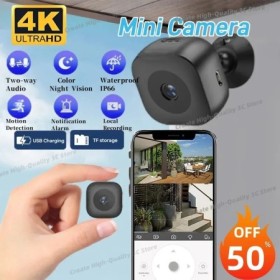 Cámara inalámbrica inteligente 4K HD con batería, Monitor de seguridad