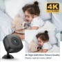 Cámara inalámbrica inteligente 4K HD con batería, Monitor de seguridad