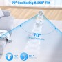 Oscillating Quiet Portable Standing Fan with Remote, 9" Foldable 7200mAh Rechargeable Battery USB C Fans, Height Adjustable