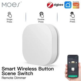 Moes-Interruptor de botón inteligente Tuya ZigBee, Control remoto inal