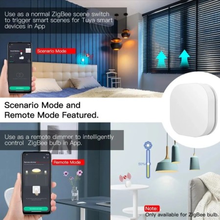 Moes-Interruptor de botón inteligente Tuya ZigBee, Control remoto inal