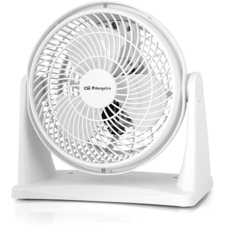 Orbegozo BF 0128 – Box Fan 2 in 1, Desktop and Wall, 2 Speeds, Adjustable Head, 23 cm Blades, 23 W, White
