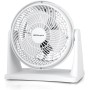 Orbegozo BF 0128 – Box Fan 2 in 1, Desktop and Wall, 2 Speeds, Adjustable Head, 23 cm Blades, 23 W, White