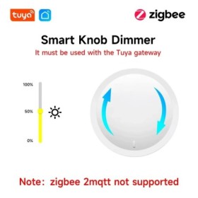 Interruptor de perilla inteligente Tuya ZigBee, atenuador giratorio in