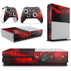 Adhesivo para consola Xbox One S Spider + 2 fundas para mando de Xbox One S y Kinect