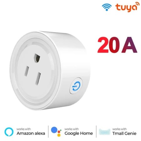 Tuya WiFi enchufe inteligente estándar de EE. UU. 20/10A salida WiFi p
