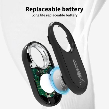 Tuya Zigbee-Sensor de temperatura y humedad colgante, termómetro de vi