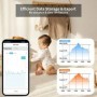 Tuya Zigbee-Sensor de temperatura y humedad colgante, termómetro de vi