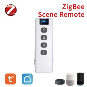 TUYA ZigBee casa inteligente interruptor de escena inalámbrico 4 entra