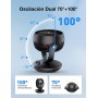 Acoolir Table Fan, 24dB Silent Fan for Sleeping, Double Oscillation 70° Horizontal & 100° Vertical, 3 Speeds, Portable Fan for