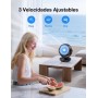 Acoolir Table Fan, 24dB Silent Fan for Sleeping, Double Oscillation 70° Horizontal & 100° Vertical, 3 Speeds, Portable Fan for