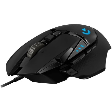 Logitech G G502 HERO Ratón Gaming con Cable Alto Rendimiento, Captor HERO 25K, 25,600 DPI, RGB, Peso Personalizable, 11 Botones